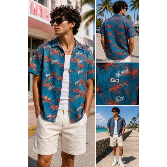 DIXXON Other - Dixxon Flannel Co Vice Miami Shirt Mens Button Up Loud Tropical Print L